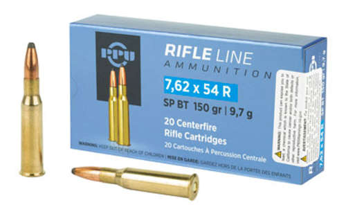 Ammunition Prvi Partizan Rifle 7.62x54r PPU 7.62X54R SP 150GR 20/200 • Model: Rifle